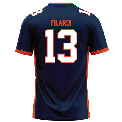 Syracuse - NCAA Football : Joseph Filardi - Blue Football Jersey-1