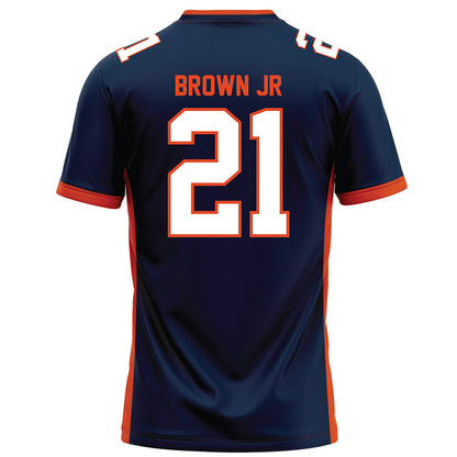 Syracuse - NCAA Football : Francis Brown Jr - Blue Football Jersey-1