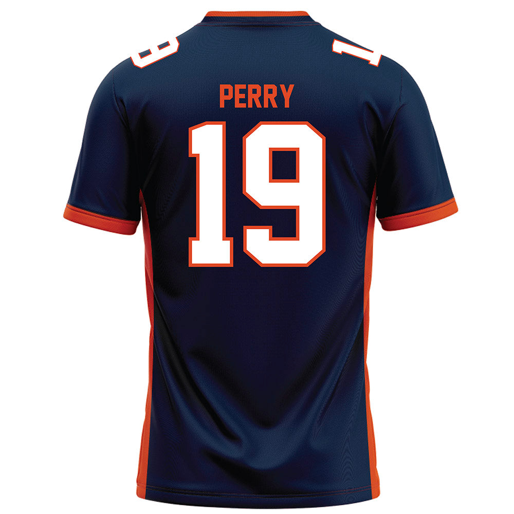 Syracuse - NCAA Football : Cornell Perry - Blue Football Jersey-1