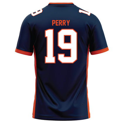 Syracuse - NCAA Football : Cornell Perry - Blue Football Jersey-1