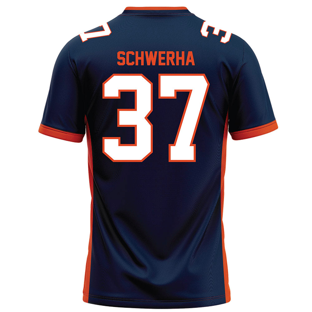 Syracuse - NCAA Football : Timothy Schwerha - Blue Football Jersey-1
