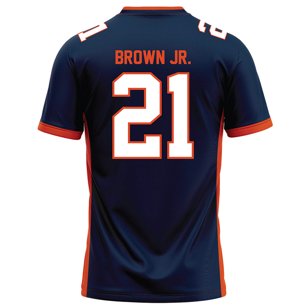 Syracuse - NCAA Football : Fran Brown Jr. - Blue Football Jersey-1
