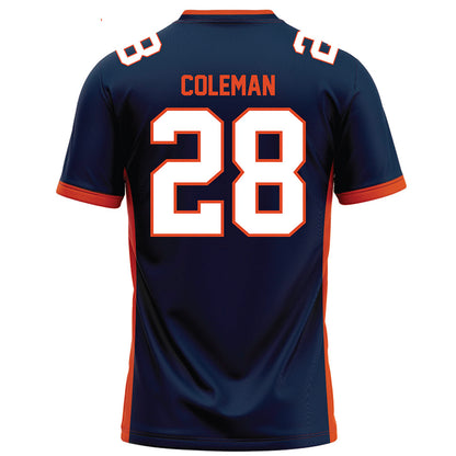 Syracuse - NCAA Football : Malachi Coleman - Blue Football Jersey-1