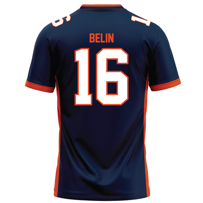 Syracuse - NCAA Football : Rich Belin - Blue Football Jersey-1