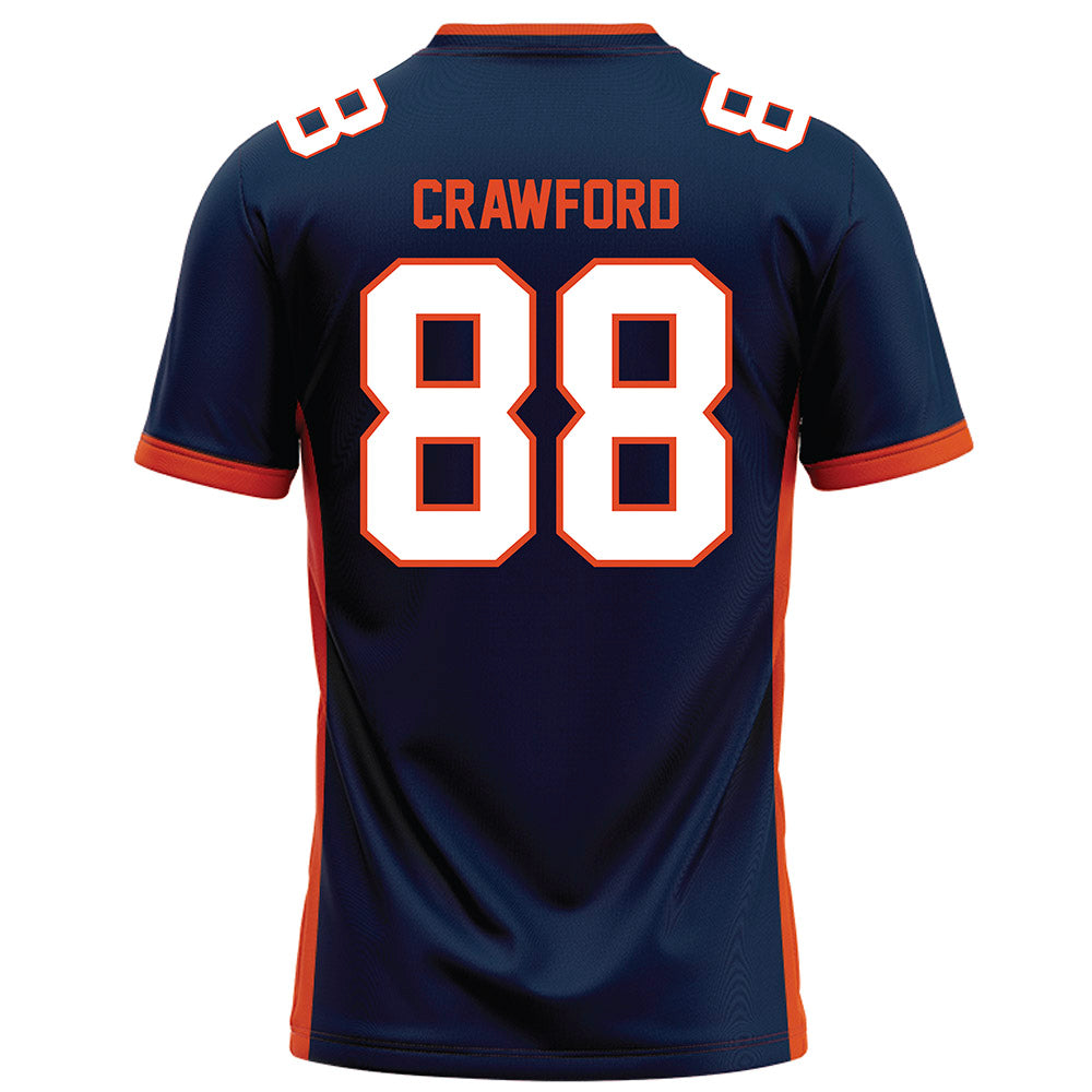 Syracuse - NCAA Football : Elijah Crawford - Blue Football Jersey-1