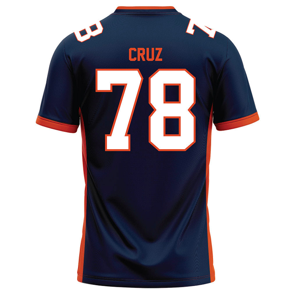 Syracuse - NCAA Football : Joseph Cruz - Blue Football Jersey-1
