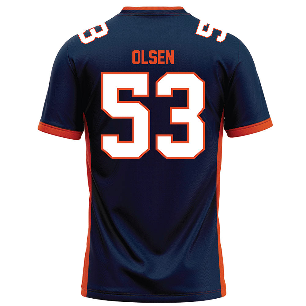 Syracuse - NCAA Football : Donald (Ted) Olsen - Blue Football Jersey-1