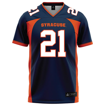 Syracuse - NCAA Football : Francis Brown Jr - Blue Football Jersey-0