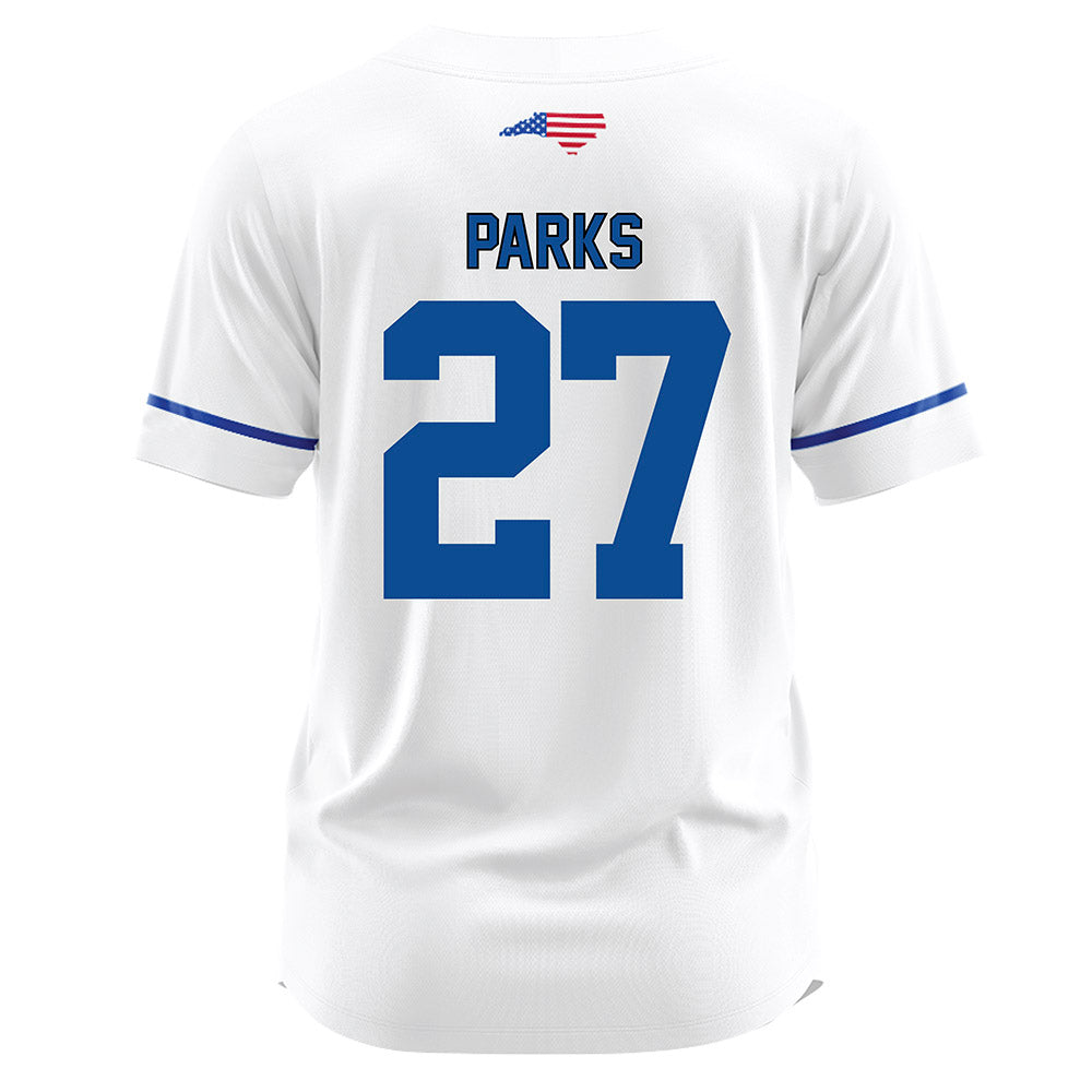 UNC Asheville - NCAA Baseball : Tyler Parks - White Jersey-1