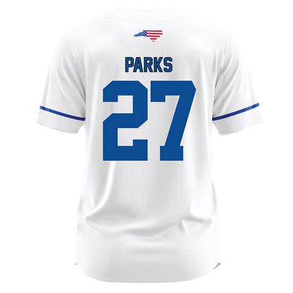 UNC Asheville - NCAA Baseball : Tyler Parks - White Jersey-1