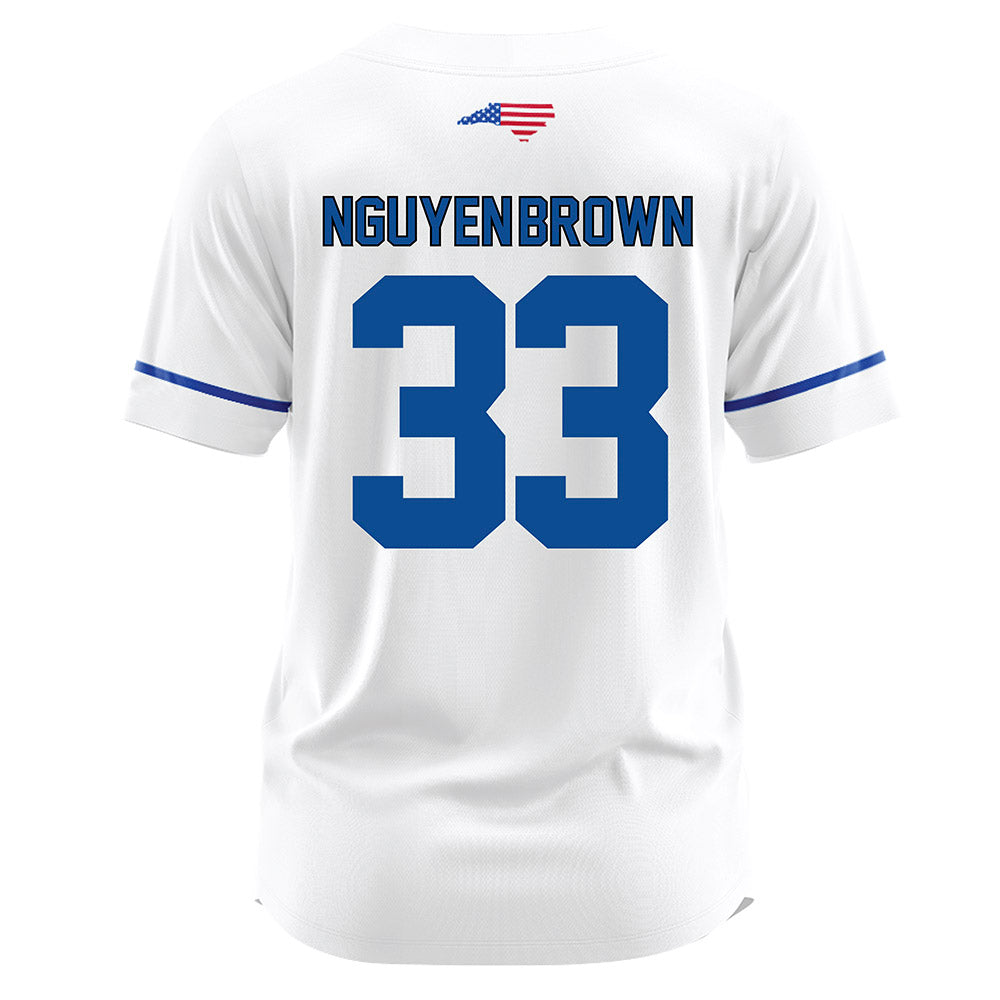 UNC Asheville - NCAA Baseball : Daylinh Nguyen-Brown - White Jersey-1