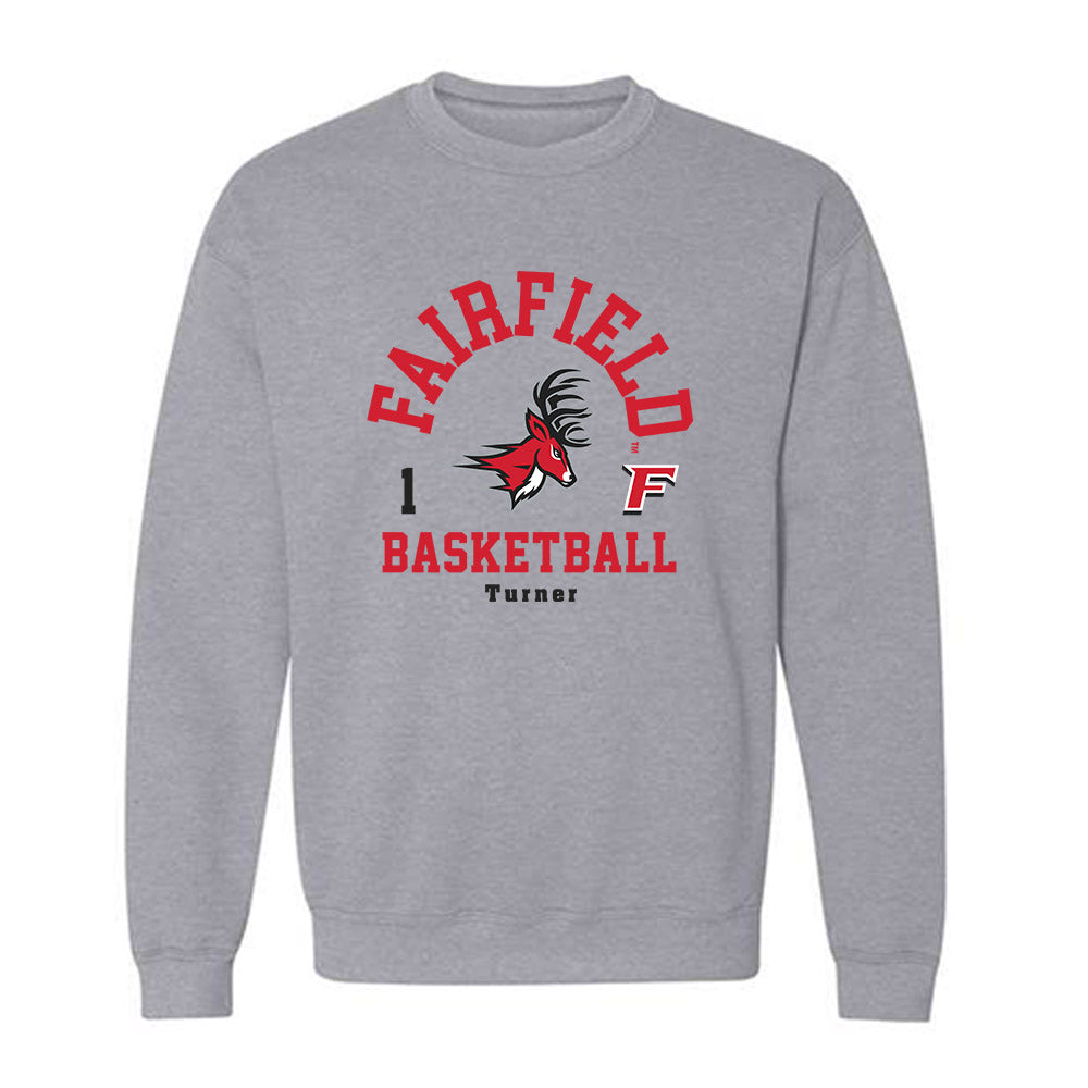Fairfield - NCAA Men's Basketball : Deuce Turner - Classic Fashion Shersey Crewneck Sweatshirt-0