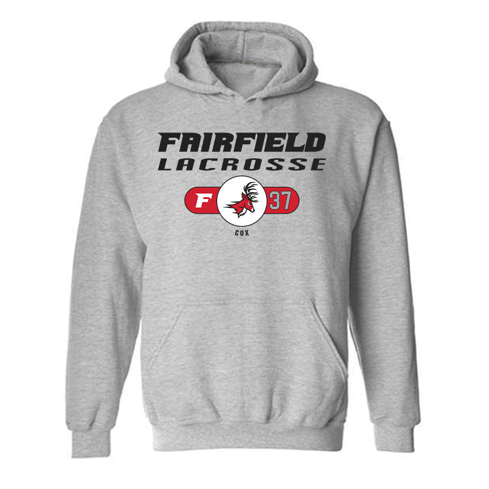 Fairfield - NCAA Men's Lacrosse : Jack Cox - Classic Fashion Shersey Hooded Sweatshirt-0