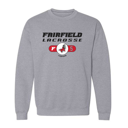 Fairfield - NCAA Men's Lacrosse : Devin Lampron - Classic Fashion Shersey Crewneck Sweatshirt-0