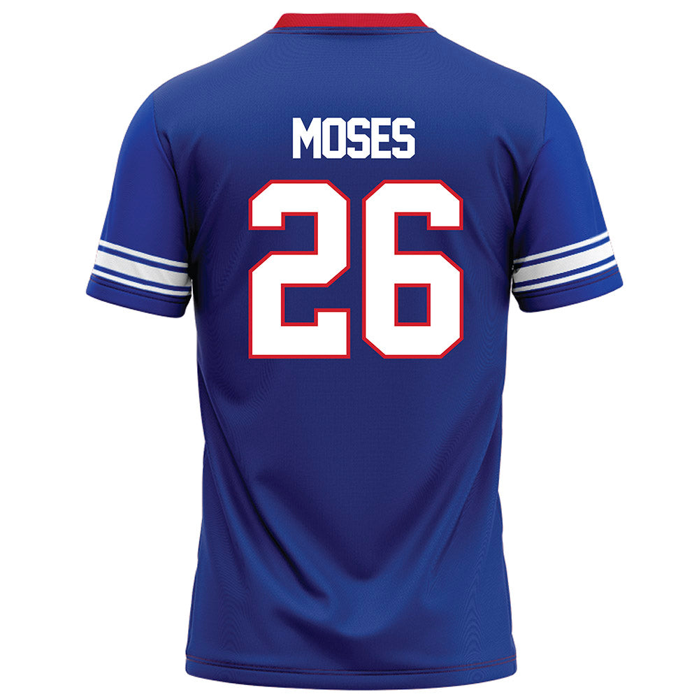 SMU - NCAA Football : Jaylen Moses - Blue Football Jersey-1