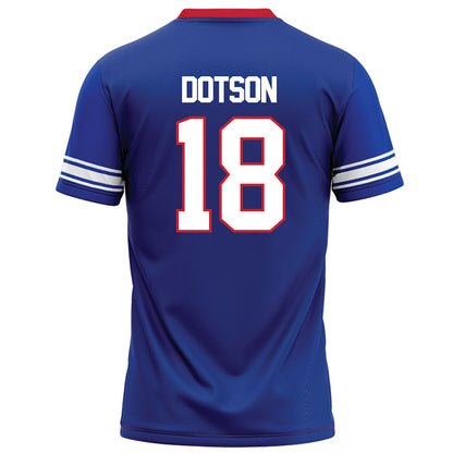 SMU - NCAA Football : KD Dotson - Blue Football Jersey-1