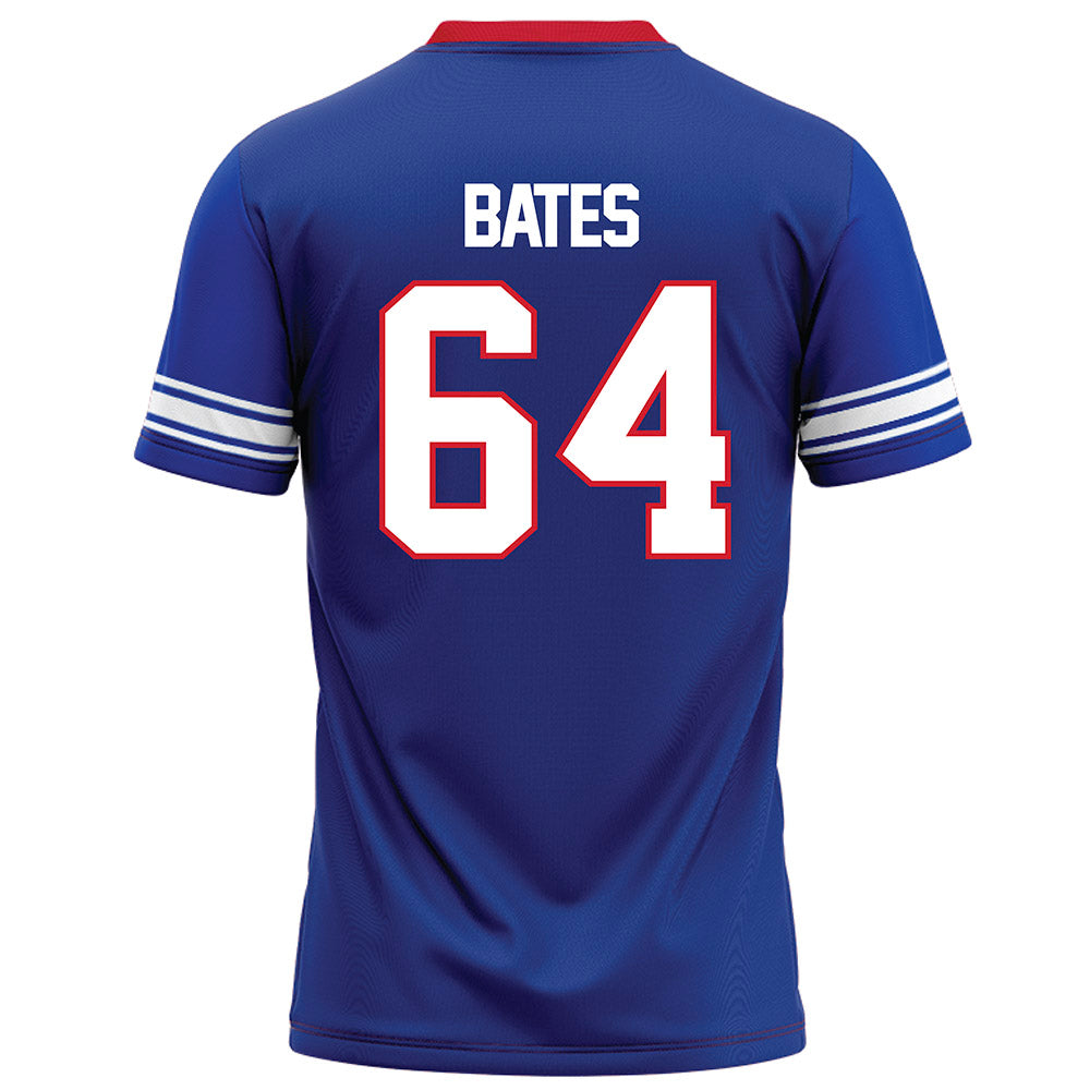 SMU - NCAA Football : Joshua Bates - Blue Football Jersey-1