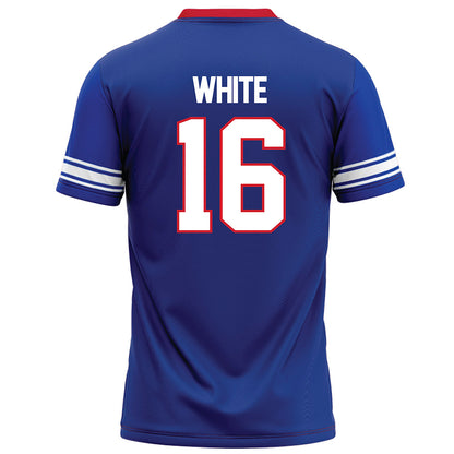SMU - NCAA Football : Marques White - Blue Football Jersey-1