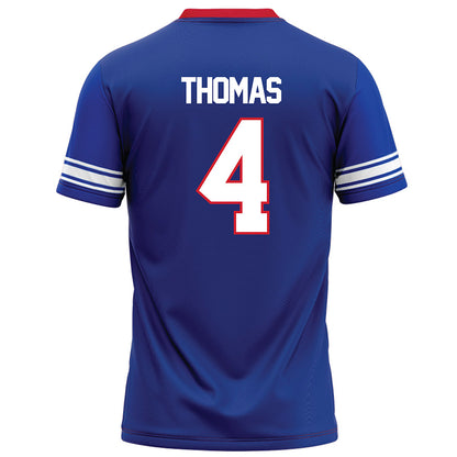 SMU - NCAA Football : Jayvon Thomas - Blue Football Jersey-1