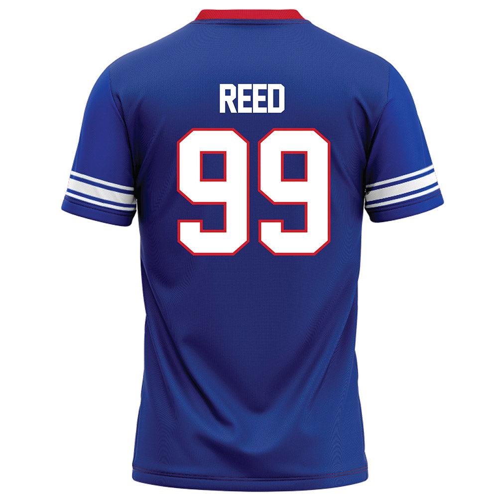 SMU - NCAA Football : Nick Reed - Blue Football Jersey-1