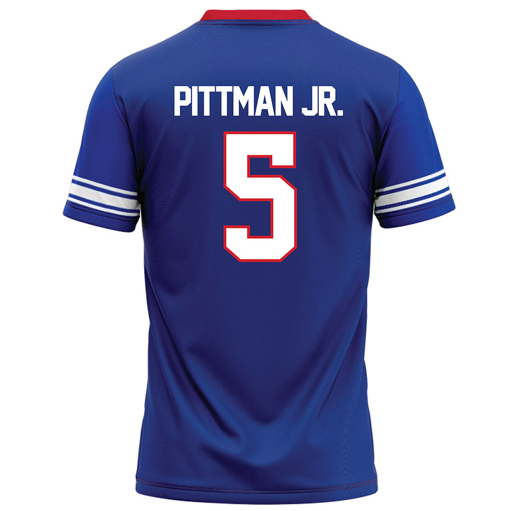 SMU - NCAA Football : Randy Pittman Jr. - Blue Football Jersey-1