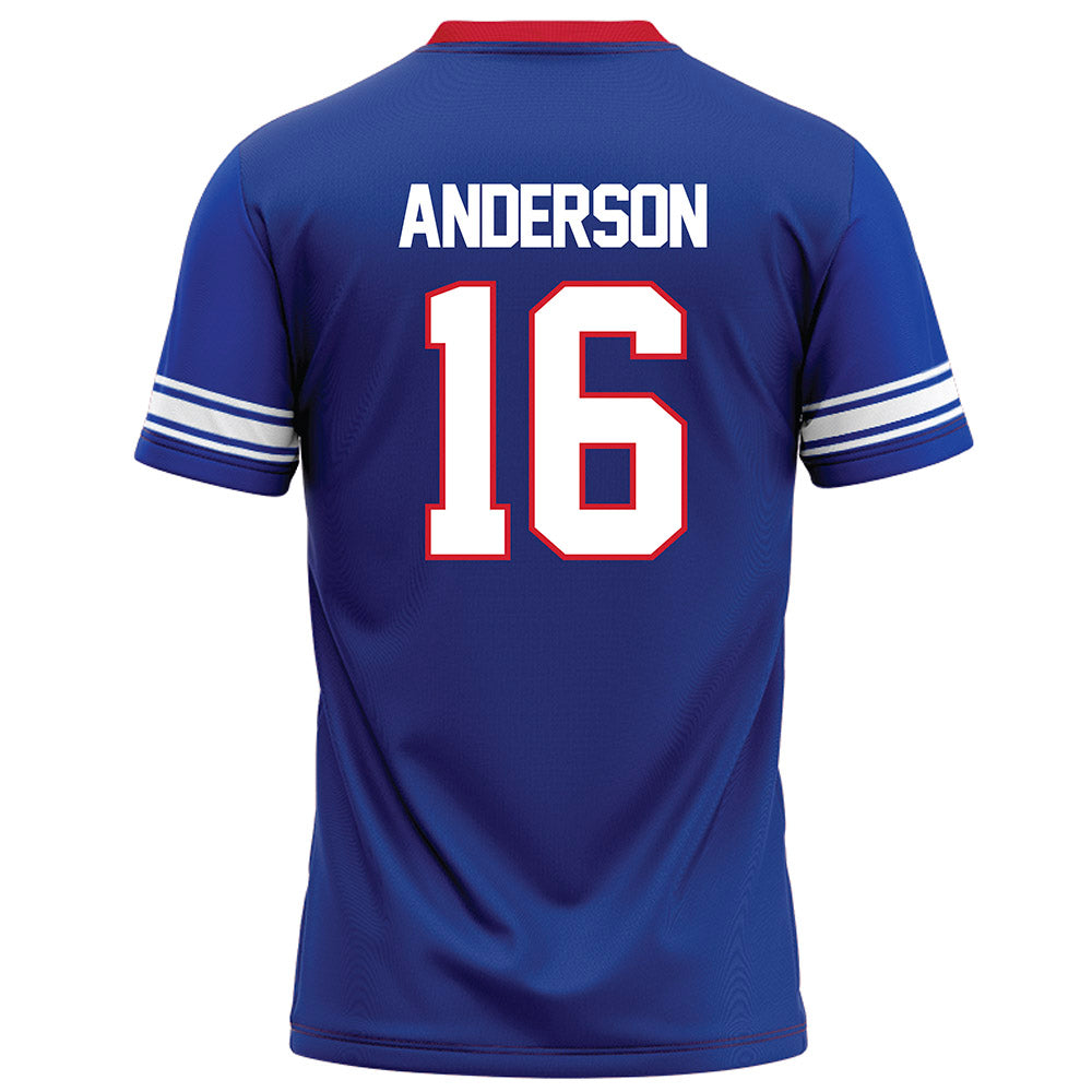 SMU - NCAA Football : Jakai Anderson - Blue Football Jersey-1