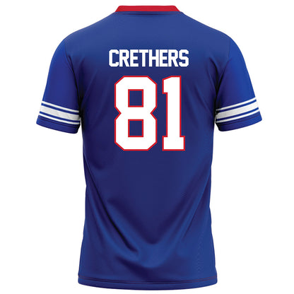SMU - NCAA Football : Ty Crethers - Blue Football Jersey-1