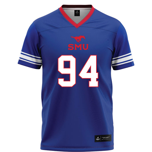 SMU - NCAA Football : Jonathan Jefferson - Blue Football Jersey-0