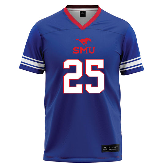 SMU - NCAA Football : Javion Holiday - Blue Football Jersey-0