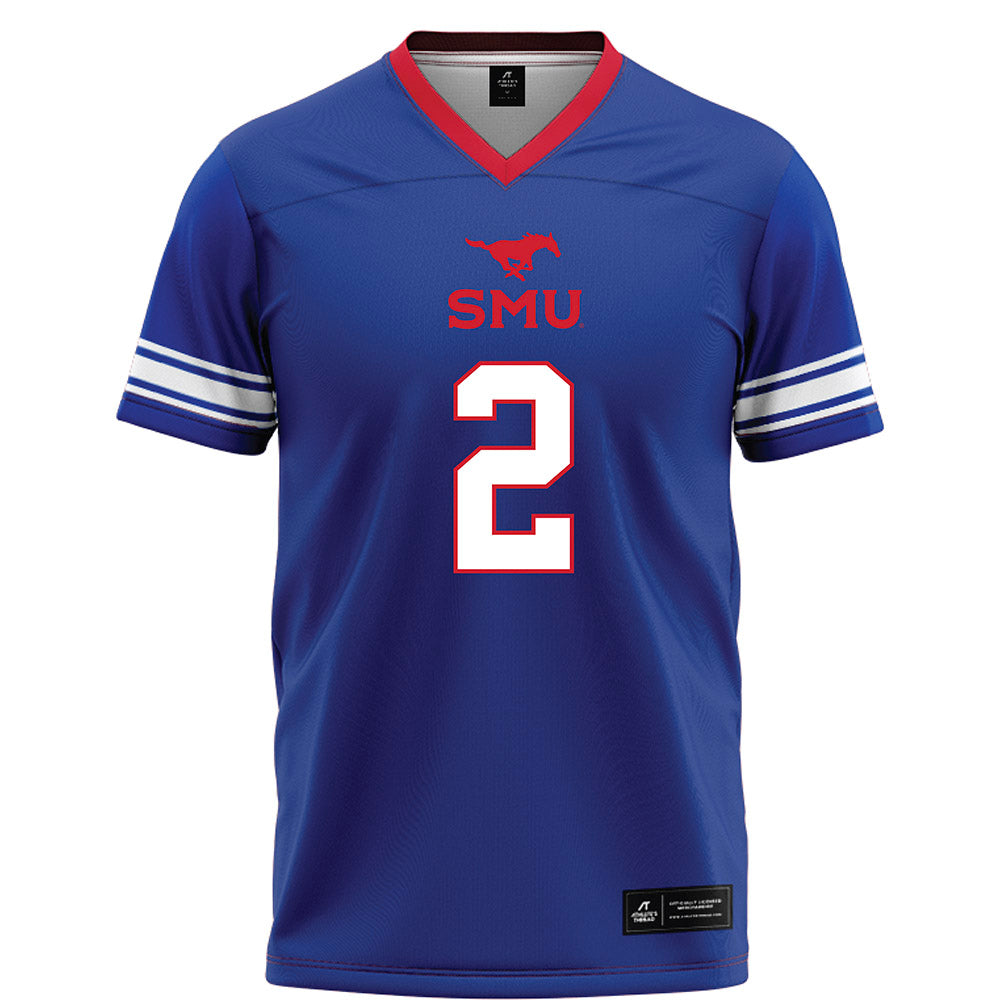 SMU - NCAA Football : Jalen Hale - Blue Football Jersey-0