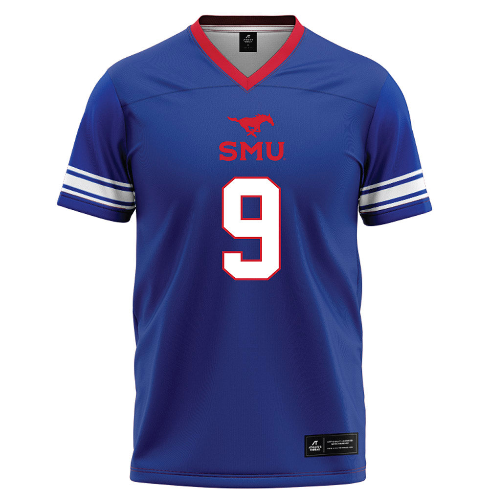 SMU - NCAA Football : Zachery Turner - Blue Football Jersey-0