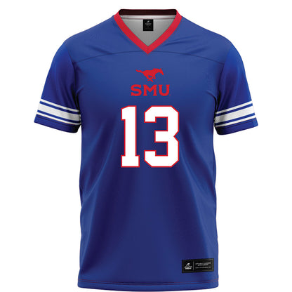 SMU - NCAA Football : Daylon Singleton - Blue Football Jersey-0