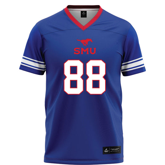 SMU - NCAA Football : Trey Jackson - Blue Football Jersey-0