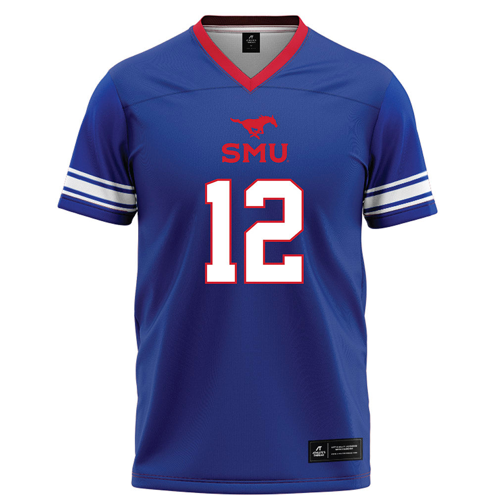 SMU - NCAA Football : Cole Leinart - Blue Football Jersey-0