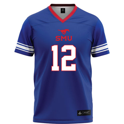 SMU - NCAA Football : Cole Leinart - Blue Football Jersey-0