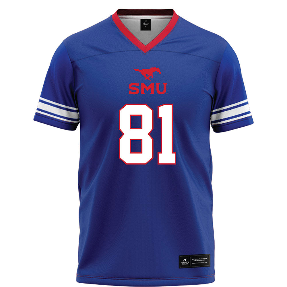SMU - NCAA Football : Ty Crethers - Blue Football Jersey-0