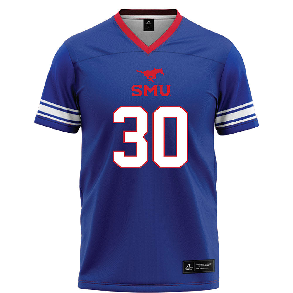SMU - NCAA Football : Kenneth Goodwin - Blue Football Jersey-0