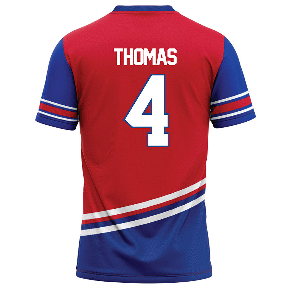 SMU - NCAA Football : Jayvon Thomas - Red Football Jersey-1