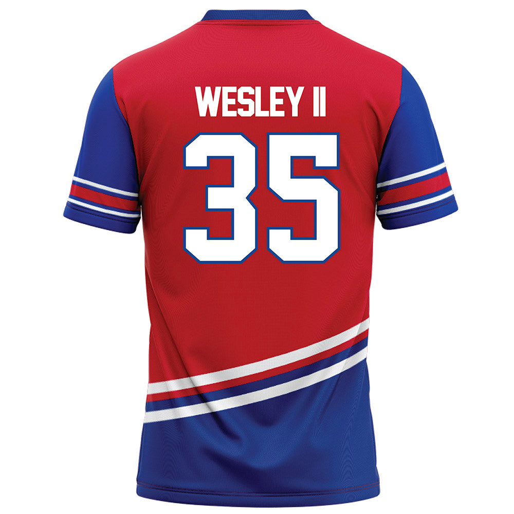 SMU - NCAA Football : Dante Wesley II - Red Football Jersey-1