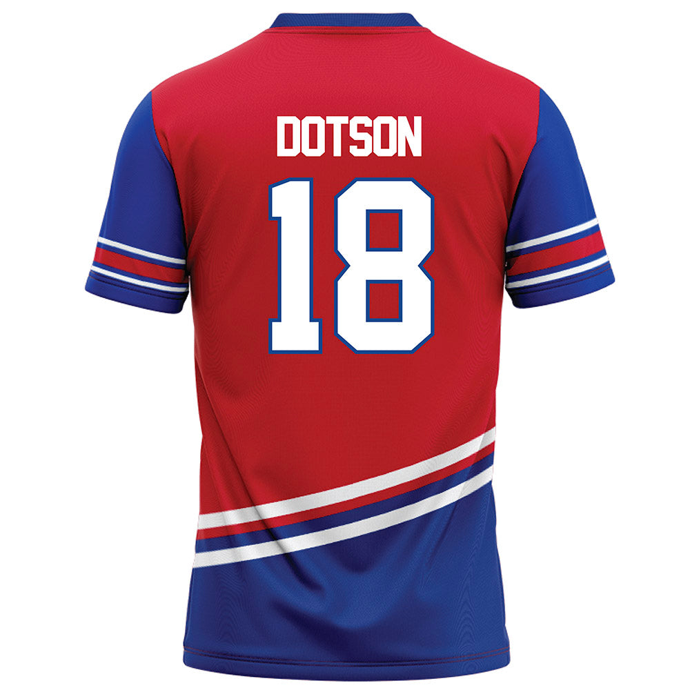 SMU - NCAA Football : KD Dotson - Red Football Jersey-1