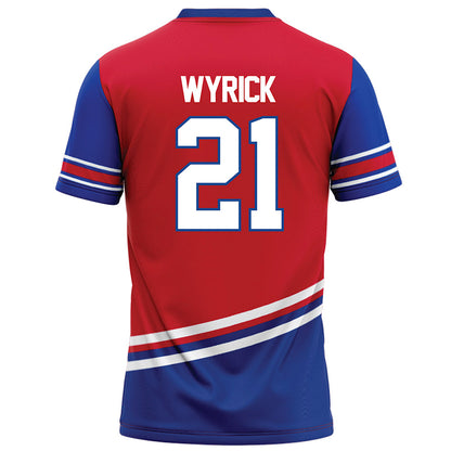 SMU - NCAA Football : Jimmy Wyrick - Red Football Jersey-1