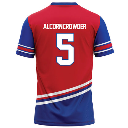 SMU - NCAA Football : Malcolm Alcorn-Crowder - Red Football Jersey-1