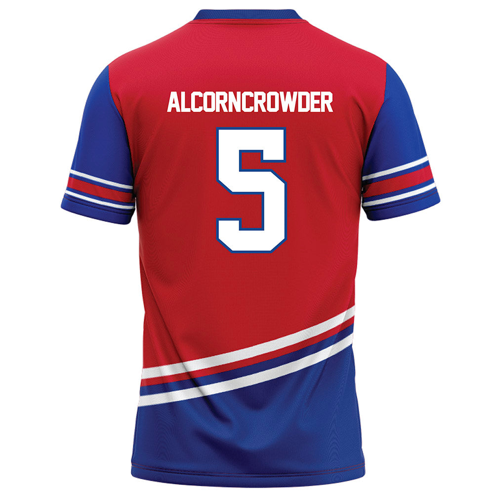 SMU - NCAA Football : Malcolm Alcorn-Crowder - Red Football Jersey-1