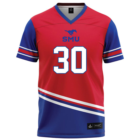SMU - NCAA Football : Kenneth Goodwin - Red Football Jersey-0