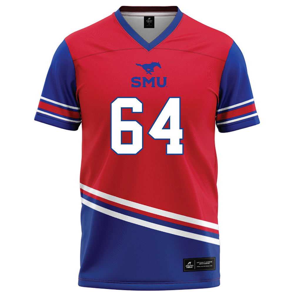 SMU - NCAA Football : Joshua Bates - Red Football Jersey-0