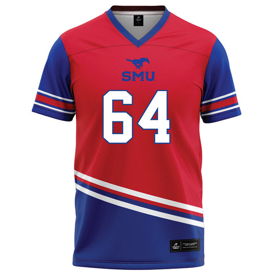 SMU - NCAA Football : Joshua Bates - Red Football Jersey-0
