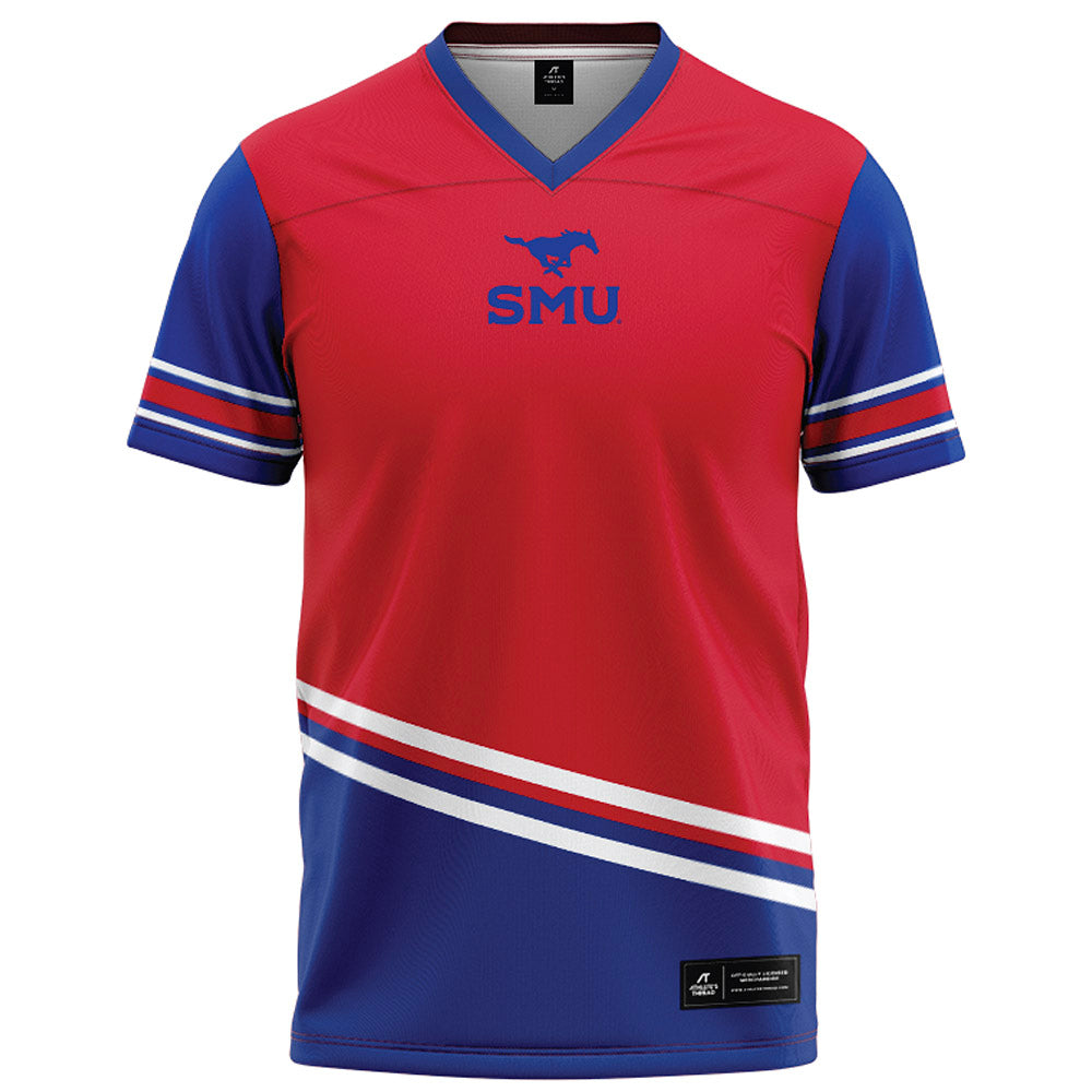 SMU - NCAA Football : Dramekco Green - Red Football Jersey-0