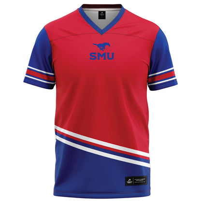 SMU - NCAA Football : Dramekco Green - Red Football Jersey-0