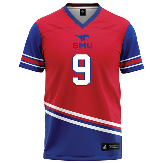 SMU - NCAA Football : Zachery Turner - Red Football Jersey-0