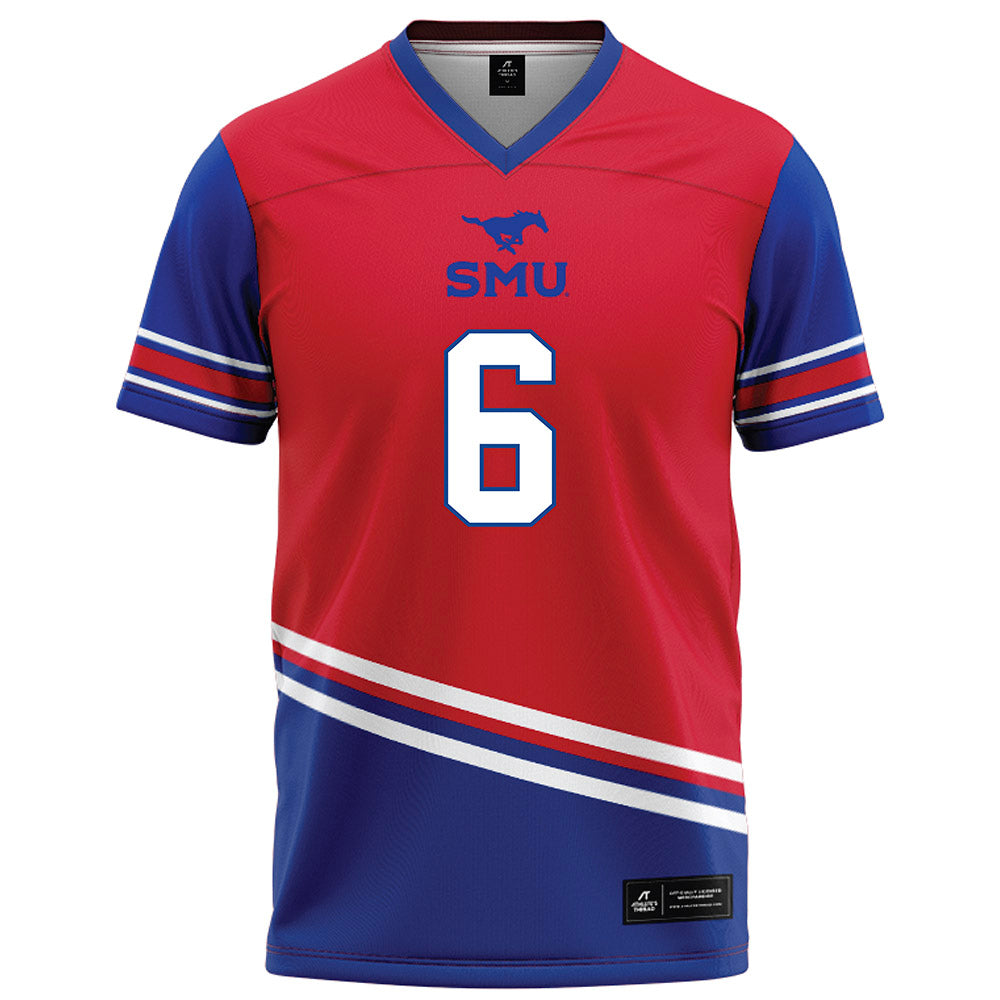 SMU - NCAA Football : Kendrick Raphael - Red Football Jersey-0